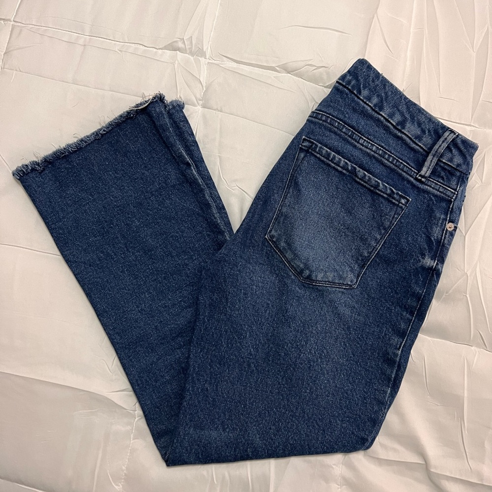 FRAME Le Crop Mini Boot Jeans Frayed Hem size 28